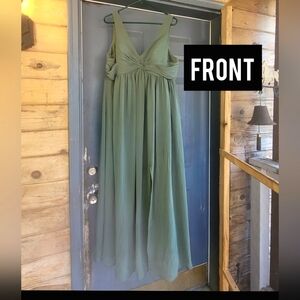 Azazie eucalyptus maternity bridesmaid dress